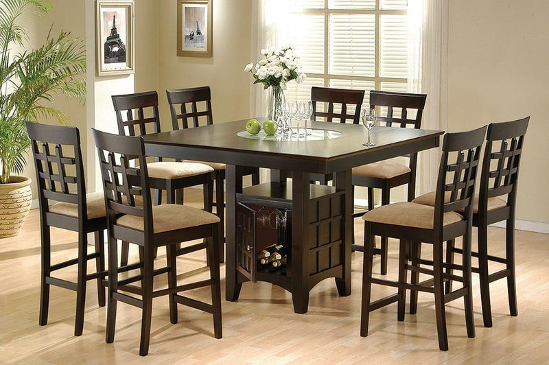 Gabriel Square Counter Height Dining Table Cappuccino - Furniture Center (NY)