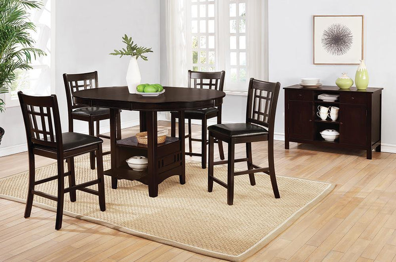 Lavon Oval Counter Height Table Espresso - Furniture Center (NY)