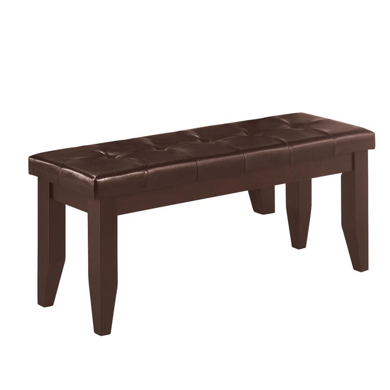 Dalila Tufted Upholstered Dining Bench Cappuccino and Black - Furniture Center (NY)
