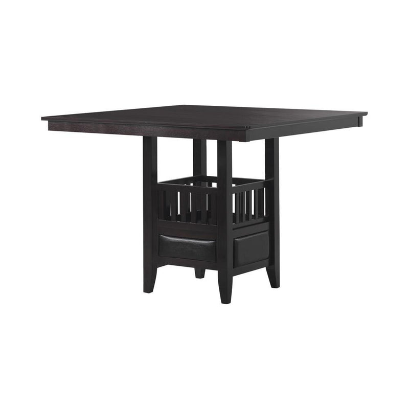 Jaden Square Counter Height Table with Storage Espresso - Furniture Center (NY)
