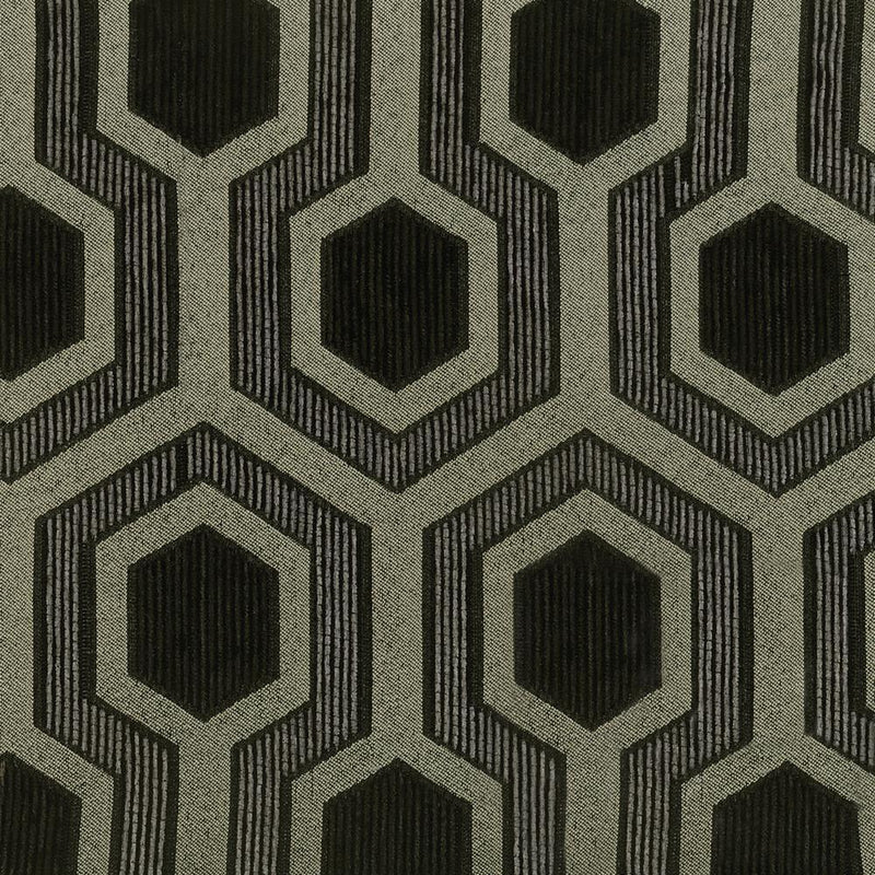 Jansen Hexagon Patterned Accent Chair Grey and Black - Furniture Center (NY)