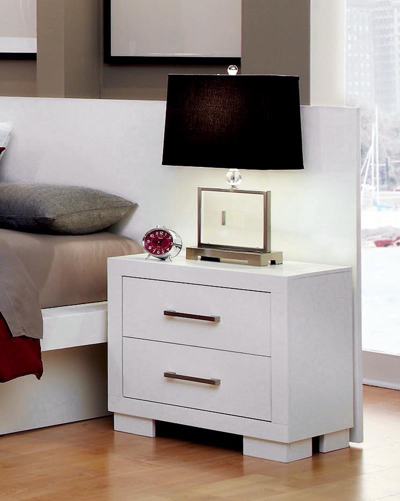 Jessica 2-drawer Nightstand White - Furniture Center (NY)