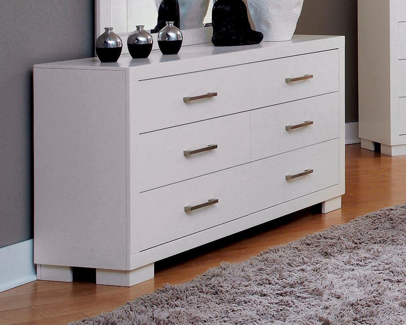 Jessica 6-drawer Dresser White - Furniture Center (NY)