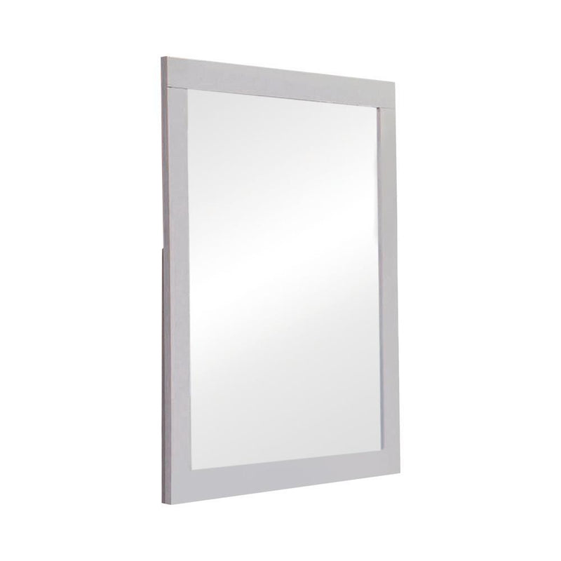 Jessica Rectangular Dresser Mirror White - Furniture Center (NY)