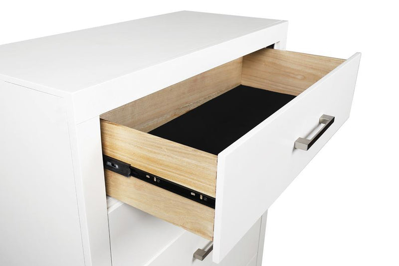 Jessica 5-drawer Chest White - Furniture Center (NY)