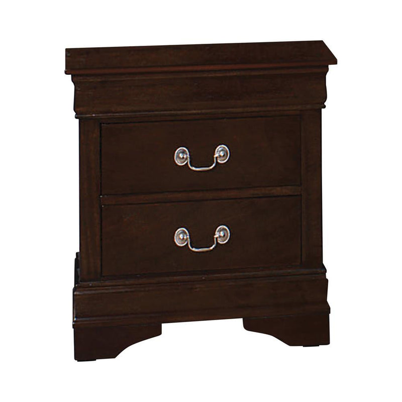 Louis Philippe 2-drawer Nightstand Cappuccino - Furniture Center (NY)