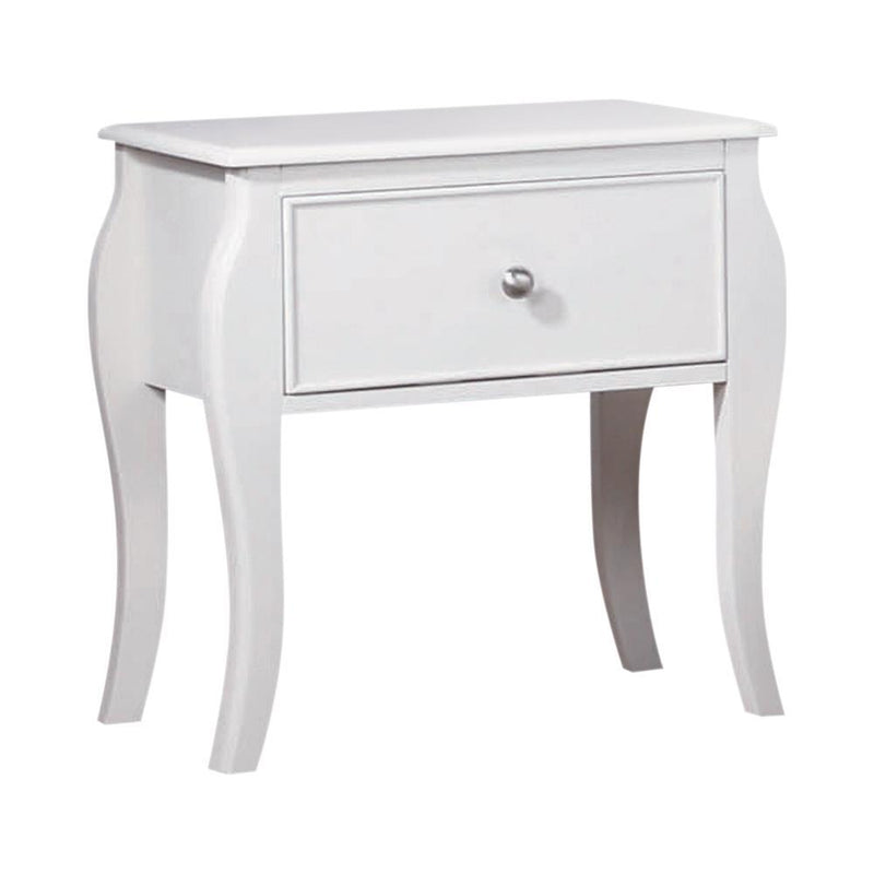 Dominique 1-drawer Nightstand Cream White - Furniture Center (NY)