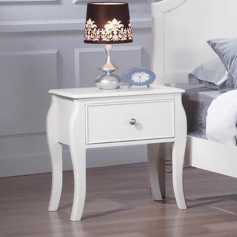 Dominique 1-drawer Nightstand Cream White - Furniture Center (NY)