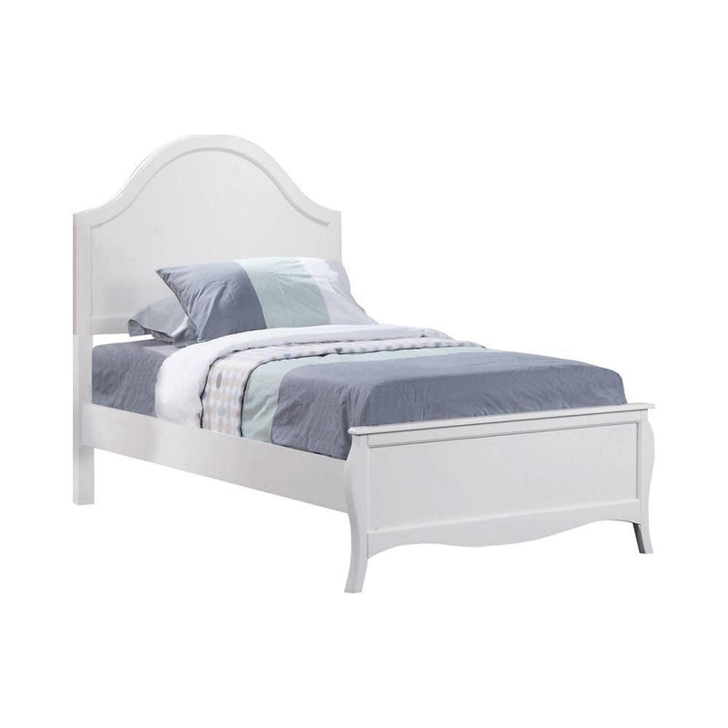 Dominique Full Panel Bed Cream White - Furniture Center (NY)