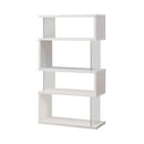 Emelle 4-tier Bookcase White and Clear - Furniture Center (NY)