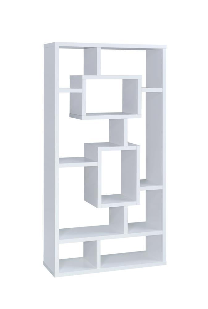 Howie 10-shelf Bookcase White - Furniture Center (NY)