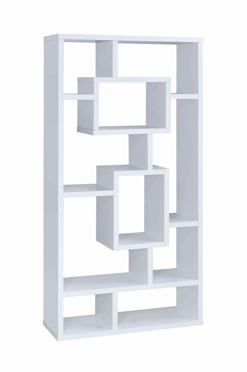 Howie 10-shelf Bookcase White - Furniture Center (NY)