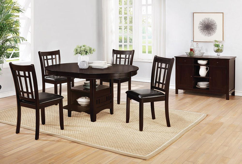 Lavon Padded Dining Side Chairs Espresso and Black (Set of 2) - Furniture Center (NY)