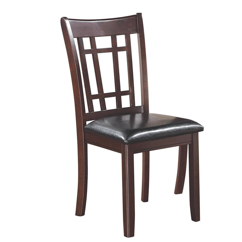Lavon Padded Dining Side Chairs Espresso and Black (Set of 2) - Furniture Center (NY)