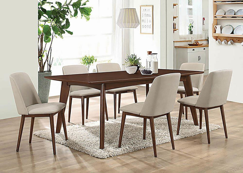Malone Rectangular Dining Table Dark Walnut - Furniture Center (NY)