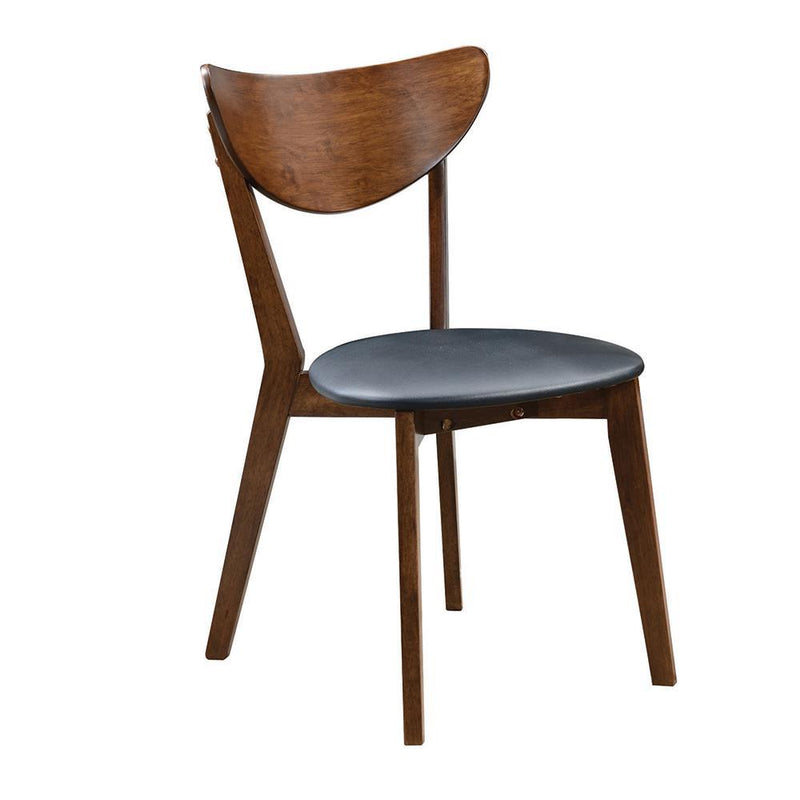 Jedda Upholstered Dining Chairs Dark Walnut and Black (Set of 2) - Furniture Center (NY)