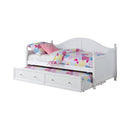 Julie Ann Twin Daybed with Trundle White - Furniture Center (NY)