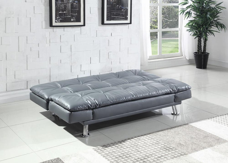 Dilleston Tufted Back Upholstered Sofa Bed Grey - Furniture Center (NY)