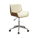 Addington Adjustable Height Office Chair Ecru and Chrome - Furniture Center (NY)