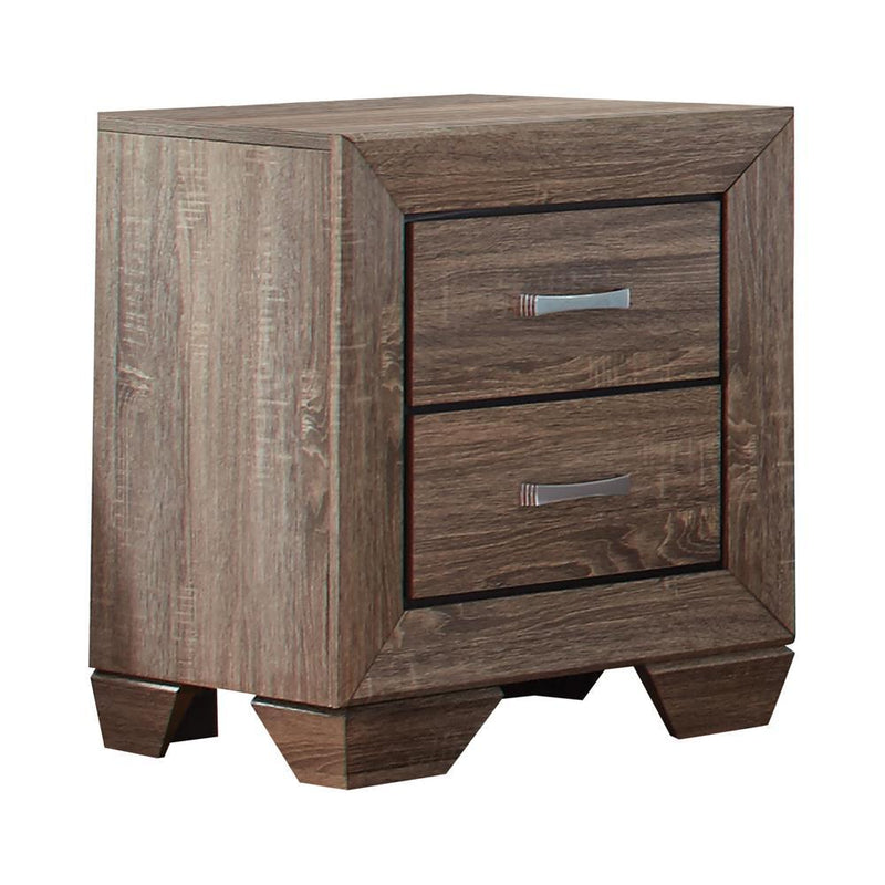 Kauffman 2-drawer Nightstand Washed Taupe - Furniture Center (NY)