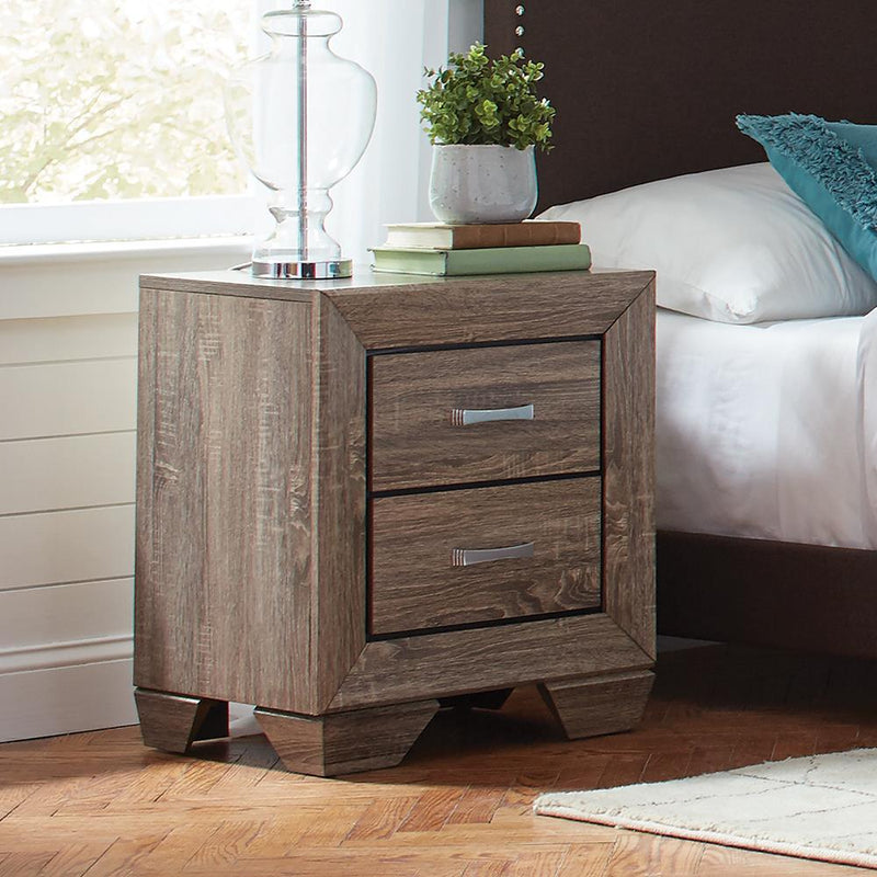Kauffman 2-drawer Nightstand Washed Taupe - Furniture Center (NY)