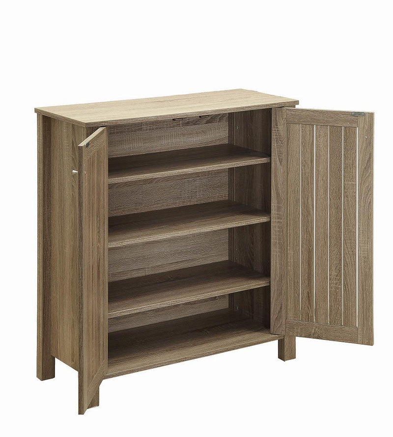 Marisa 4-shelf Shoe Cabinet Dark Taupe - Furniture Center (NY)