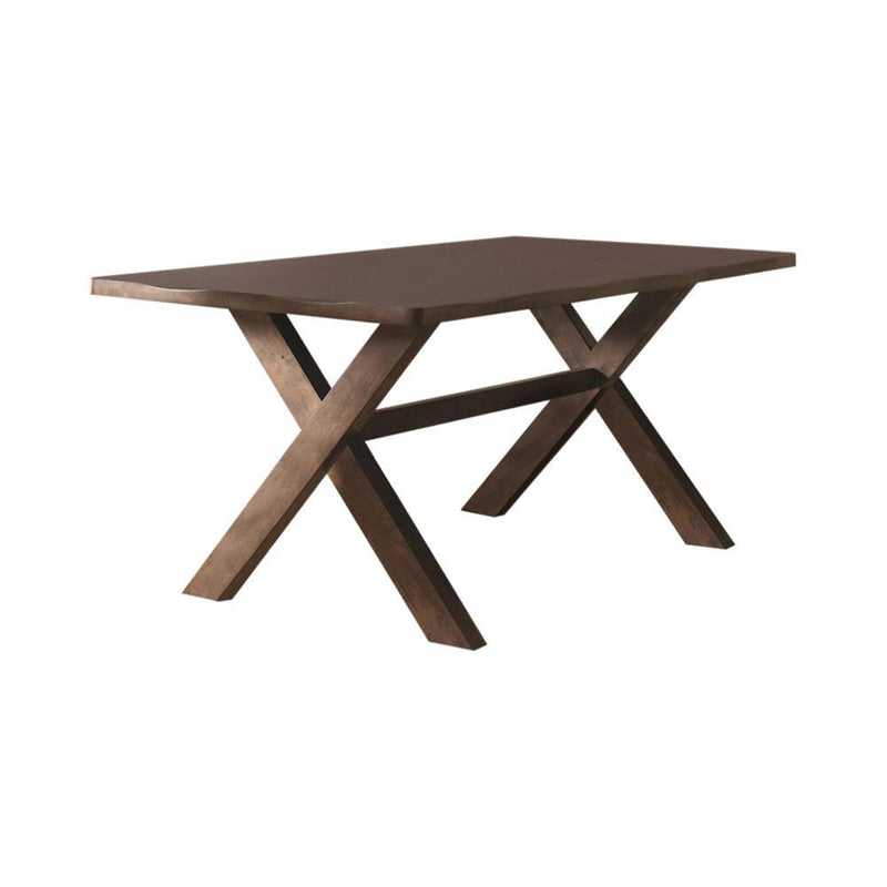 Alston X-shaped Dining Table Knotty Nutmeg - Furniture Center (NY)
