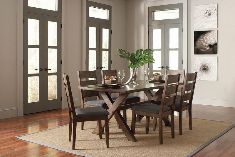 Alston X-shaped Dining Table Knotty Nutmeg - Furniture Center (NY)