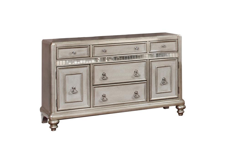 Bling Game 5-drawer Dining Server Metallic Platinum - Furniture Center (NY)