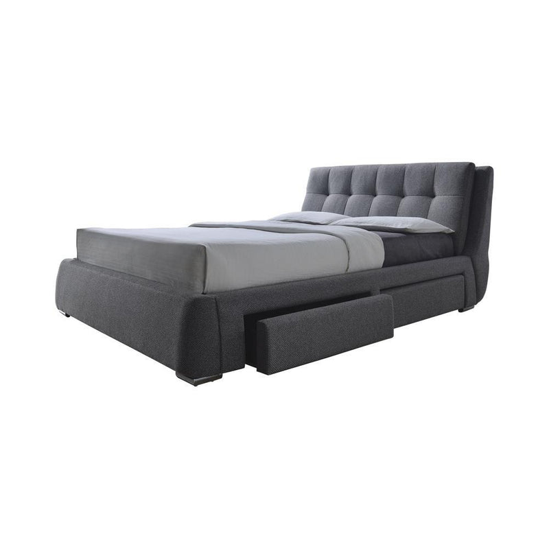 Fenbrook California King Tufted Upholstered Storage Bed Grey - Furniture Center (NY)
