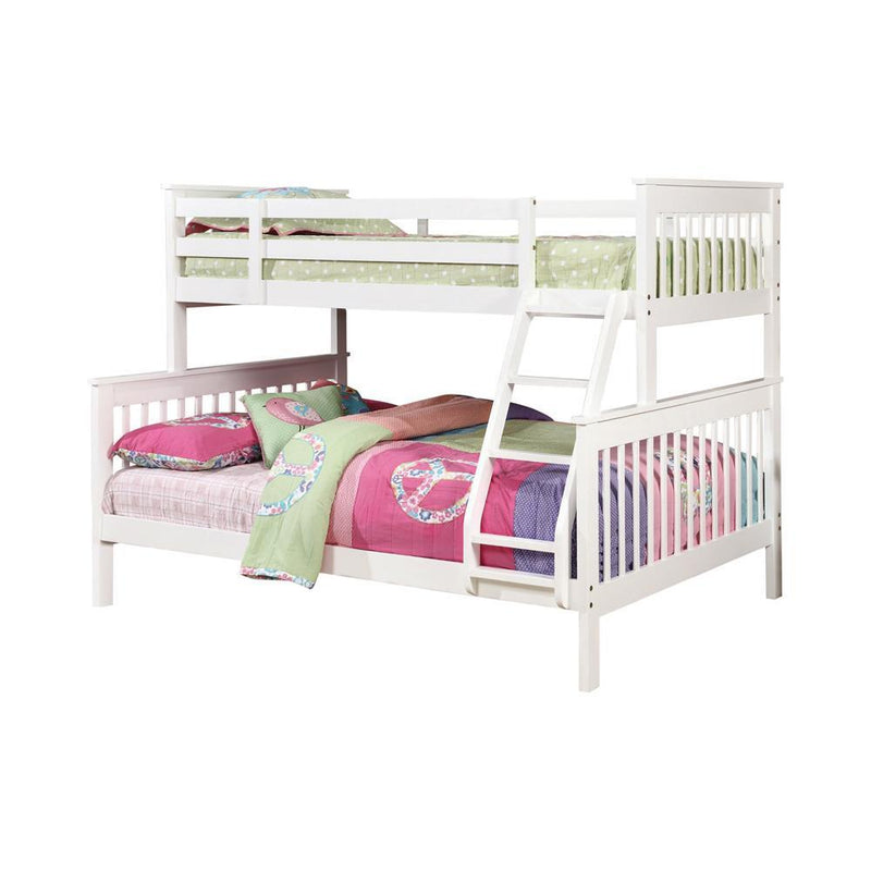 Chapman Twin Over Full Bunk Bed White - Furniture Center (NY)