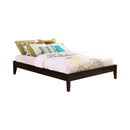 Hounslow California King, E.King, & Queen Universal Platform Bed Cappuccino - Furniture Center (NY)