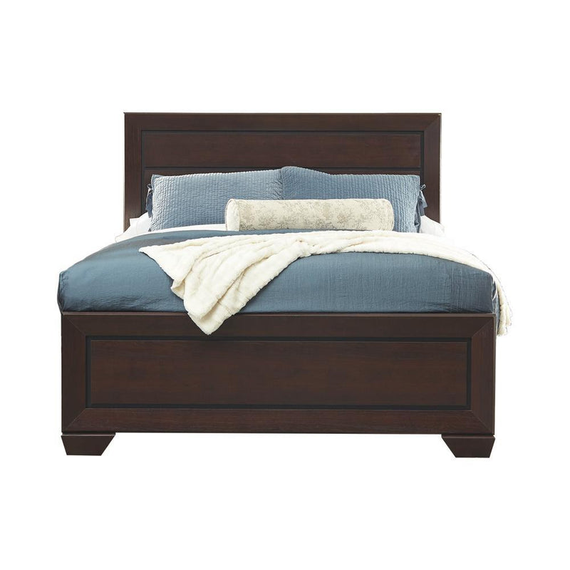 Kauffman California King Panel Bed Dark Cocoa - Furniture Center (NY)