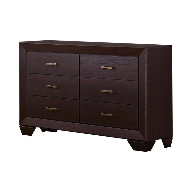 Kauffman 6-drawer Dresser Dark Cocoa - Furniture Center (NY)
