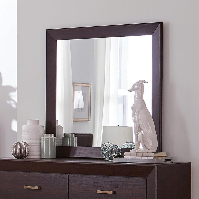 Kauffman Rectangular Dresser Mirror Dark Cocoa - Furniture Center (NY)