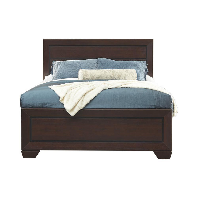 Kauffman Queen Panel Bed Dark Cocoa - Furniture Center (NY)