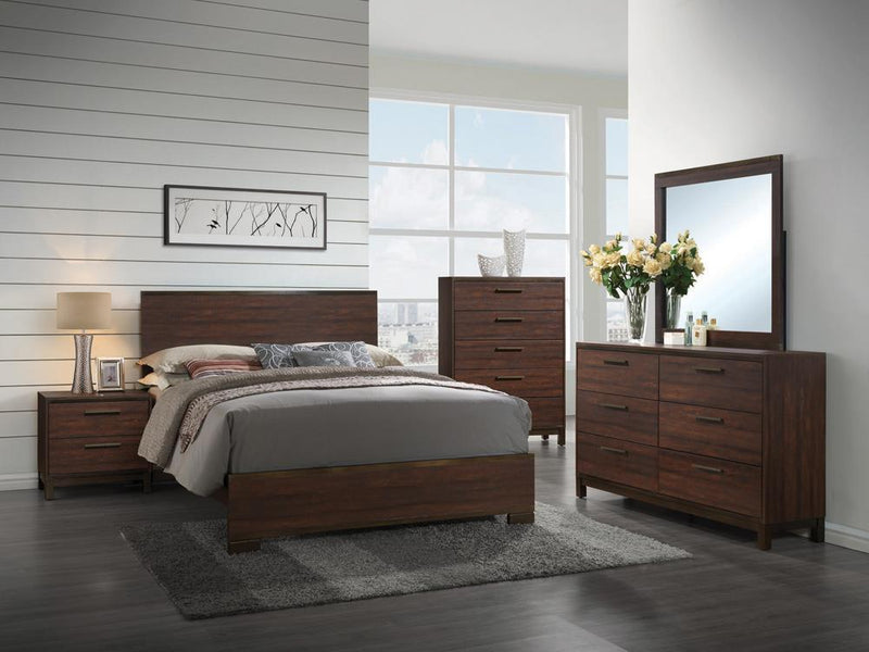 Edmonton Eastern King Panel Bed Rustic Tobacco - Furniture Center (NY)
