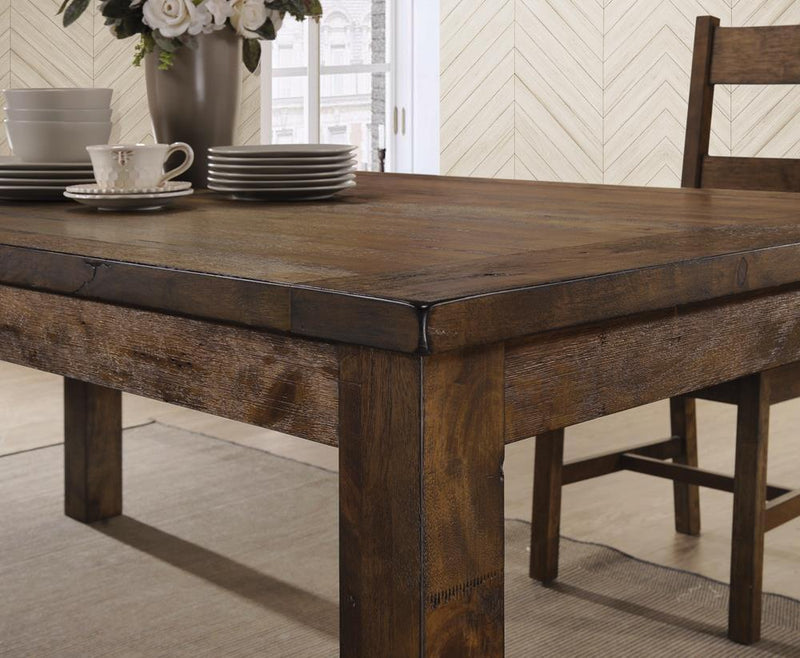 Coleman Rectangular Dining Table Rustic Golden Brown - Furniture Center (NY)