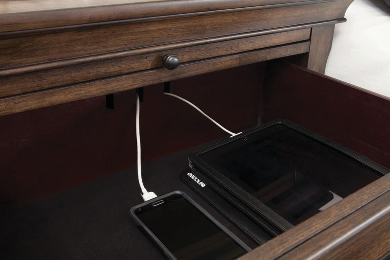 Franco 2-drawer Nightstand with Pull Out Tray Burnished Oak - Furniture Center (NY)