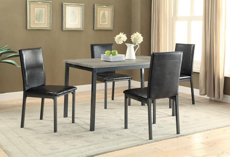 Garza Upholstered Dining Chairs Black (Set of 2) - Furniture Center (NY)