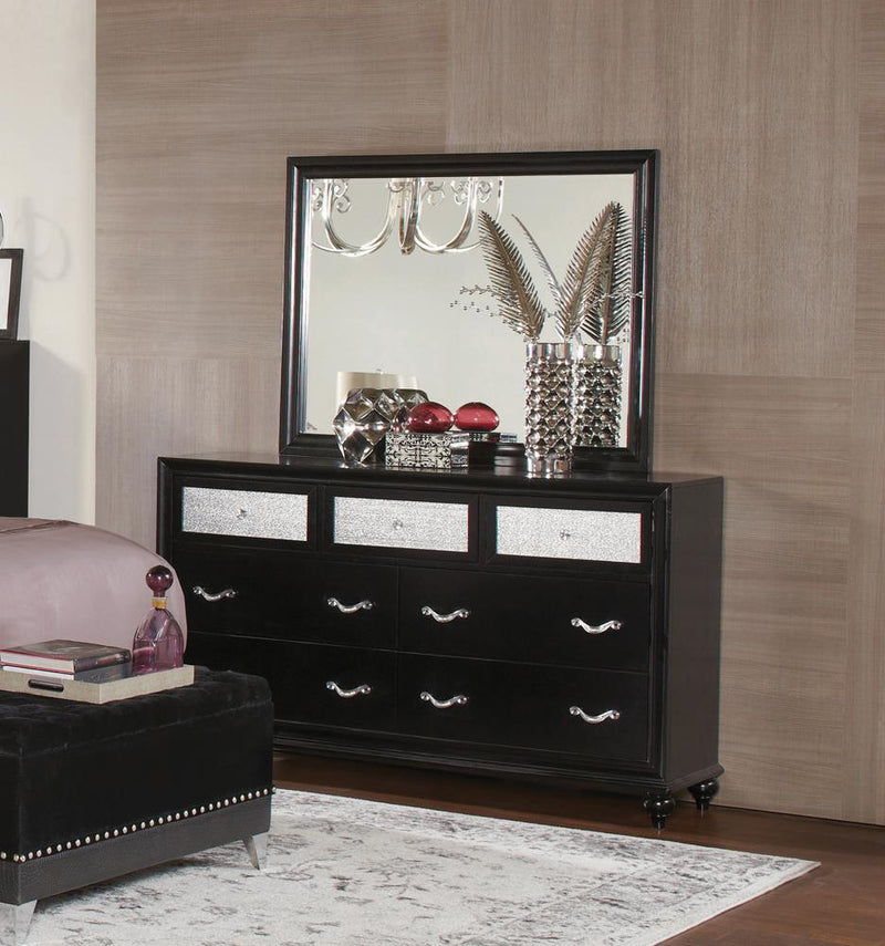 Barzini Rectangular Dresser Mirror Black - Furniture Center (NY)