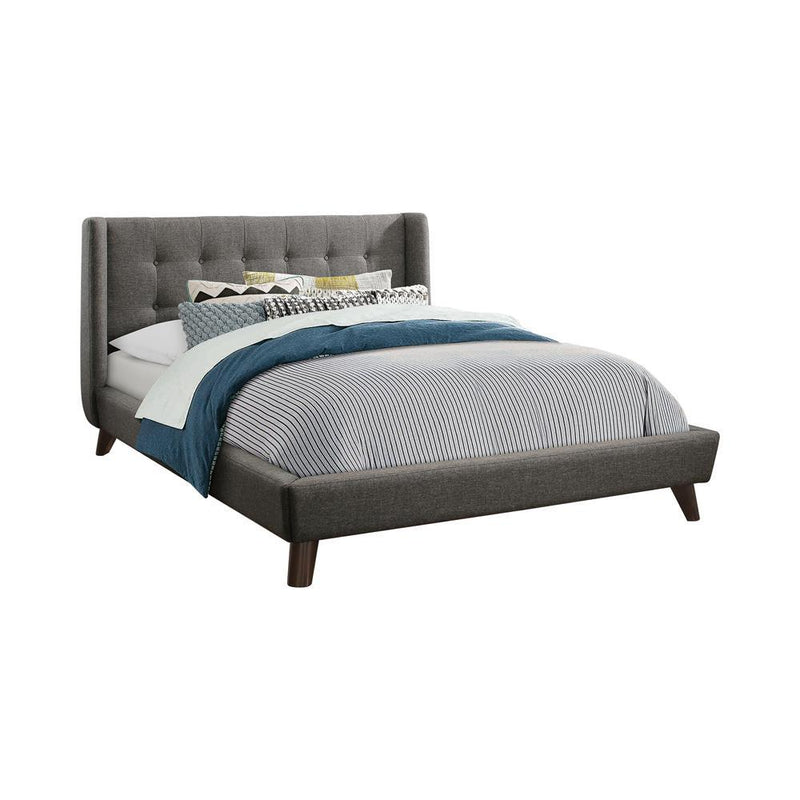 Carrington Button Tufted California King Bed Grey - Furniture Center (NY)