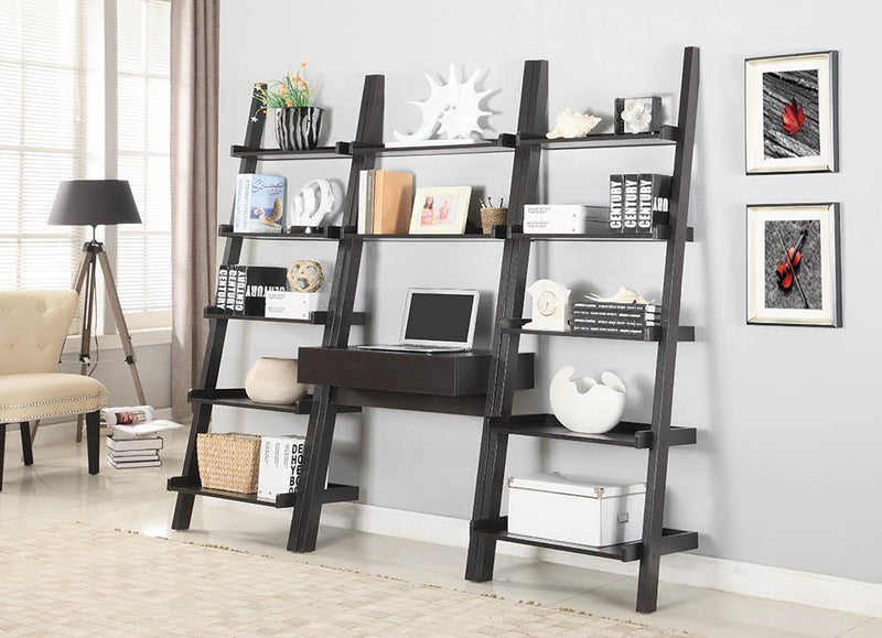 Colella 2-shelf Writing Ladder Desk Cappuccino