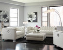 Chaviano Tufted Upholstered Sofa Pearl White