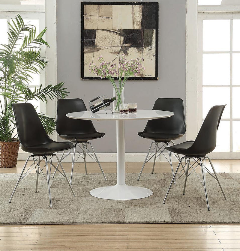 Lowry Round Dining Table White - Furniture Center (NY)