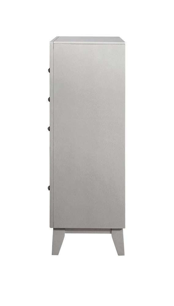 Leighton 5-drawer Chest Metallic Mercury - Furniture Center (NY)