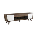 Alvin 2-drawer TV Console Dark Walnut and Glossy White - Furniture Center (NY)