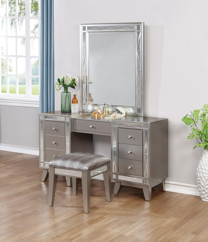 Leighton Vanity Mirror Metallic Mercury - Furniture Center (NY)