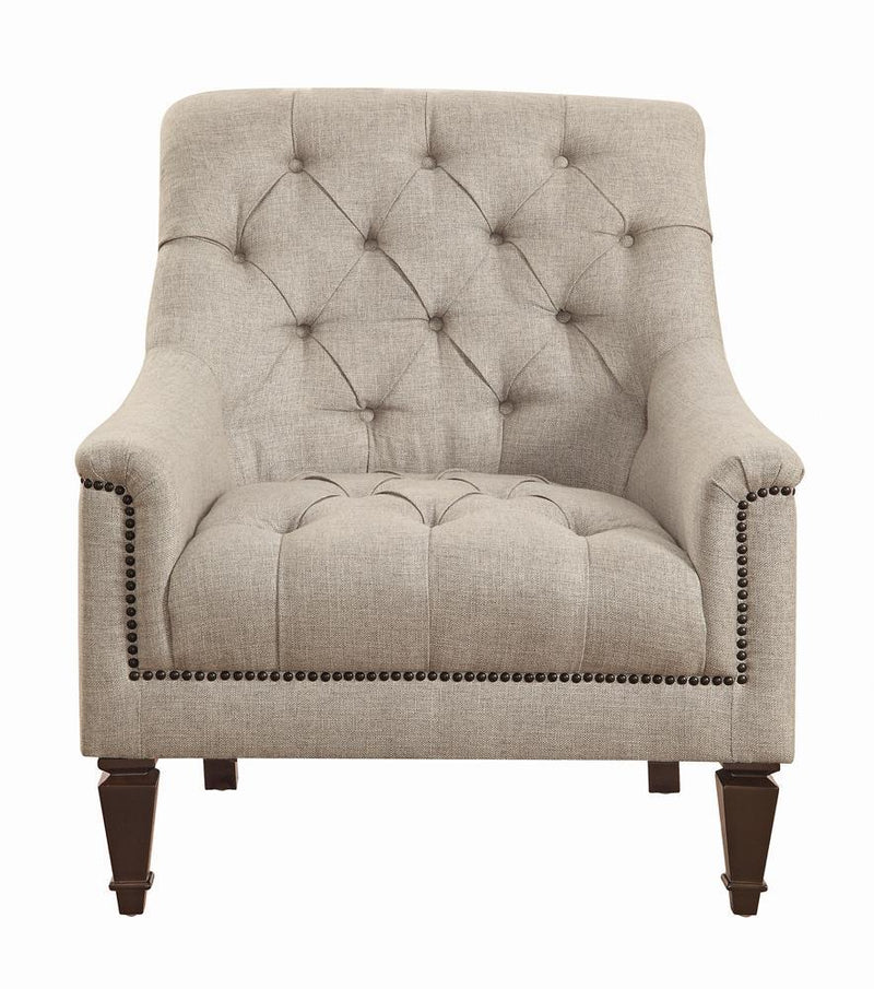 Avonlea Sloped Arm Upholstered Chair Grey - Furniture Center (NY)