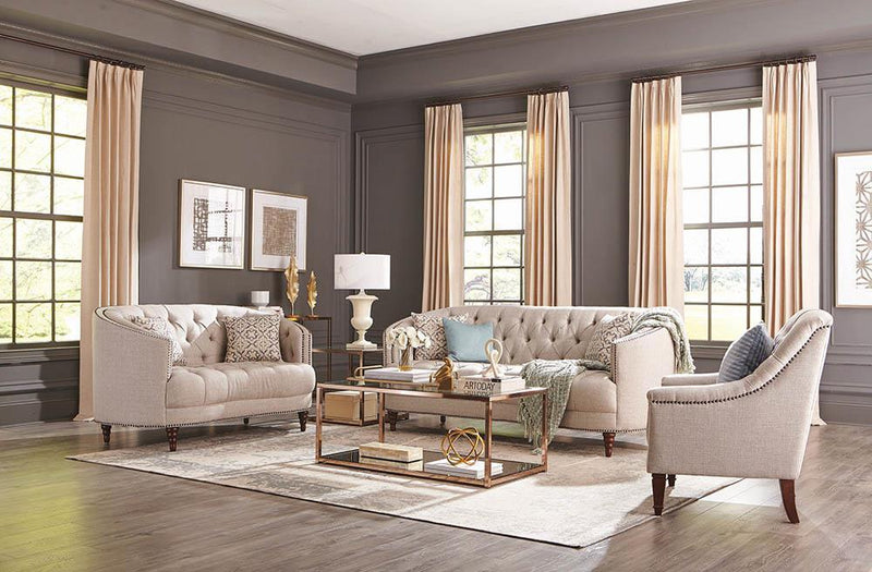 Avonlea Sloped Arm Upholstered Chair Grey - Furniture Center (NY)